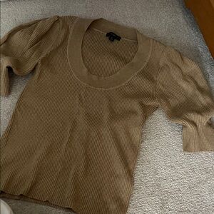 J. Crew Women's Ribbed Scoop Neck Sweater - Camel